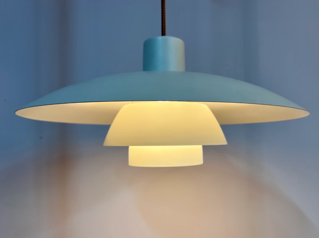 Lamellenlampe PH4/3 weiß von Poul Henningsen für Louis Poulsen