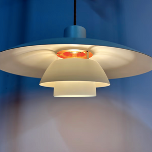 Lamellenlampe PH4/3 weiß von Poul Henningsen für Louis Poulsen