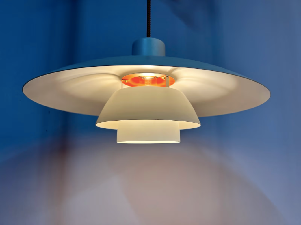 Lamellenlampe PH4/3 weiß von Poul Henningsen für Louis Poulsen