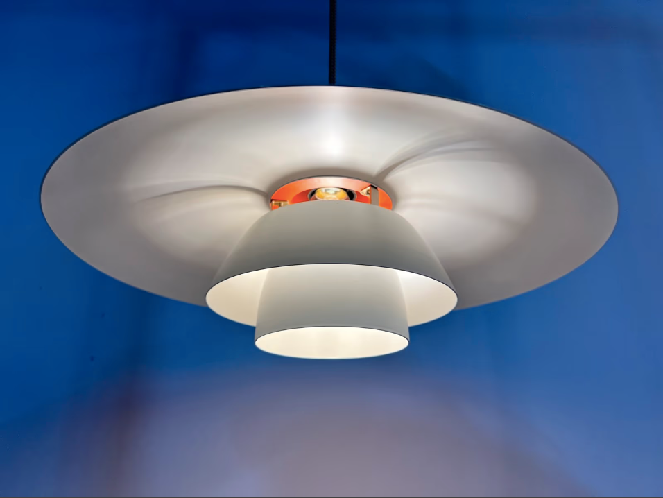 Lamellenlampe PH4/3 weiß von Poul Henningsen für Louis Poulsen