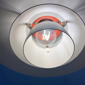 Lamellenlampe PH4/3 weiß von Poul Henningsen für Louis Poulsen