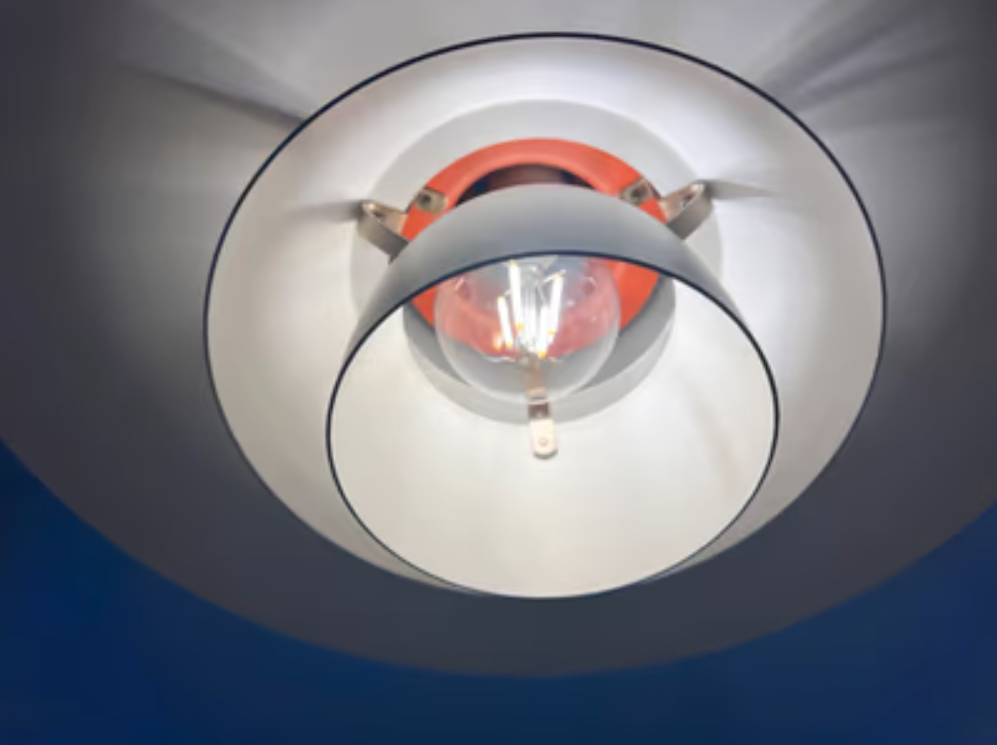 Lamellenlampe PH4/3 weiß von Poul Henningsen für Louis Poulsen