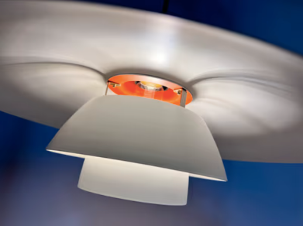 Lamellenlampe PH4/3 weiß von Poul Henningsen für Louis Poulsen