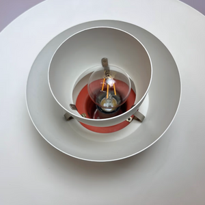 Lamellenlampe PH4/3 weiß von Poul Henningsen für Louis Poulsen