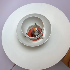 Lamellenlampe PH4/3 weiß von Poul Henningsen für Louis Poulsen