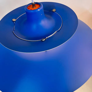 Lamellenlampe PH5 blau von Poul Henningsen für Louis Poulsen