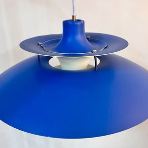 Lamellenlampe PH5 blau von Poul Henningsen für Louis Poulsen