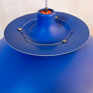 Lamellenlampe PH5 blau von Poul Henningsen für Louis Poulsen