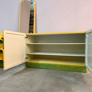 Set: Schuhschrank, Kommode und Spiegel gelb grün von Schönbuch