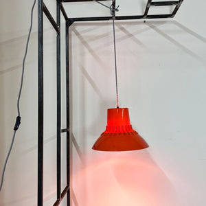 Hängelampe Solar rot Kunststoff von Svend Middelboe für Nordisk
