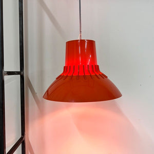 Hängelampe Solar rot Kunststoff von Svend Middelboe für Nordisk