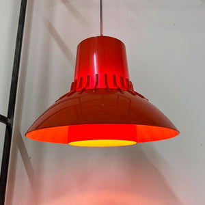 Hängelampe Solar rot Kunststoff von Svend Middelboe für Nordisk