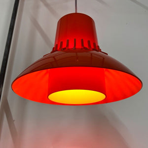 Hängelampe Solar rot Kunststoff von Svend Middelboe für Nordisk