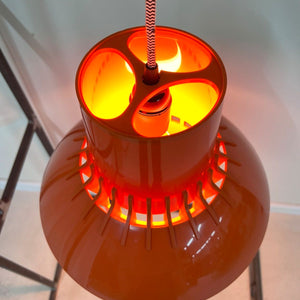Hängelampe Solar rot Kunststoff von Svend Middelboe für Nordisk