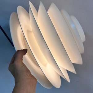 Lamellenlampe Modell Verona weiß von Svend Middelboe für Thorn