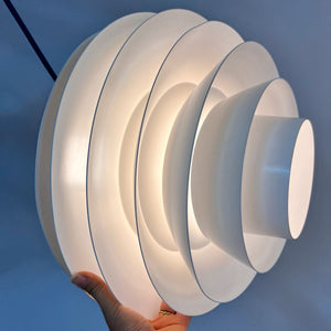 Lamellenlampe Modell Verona weiß von Svend Middelboe für Thorn