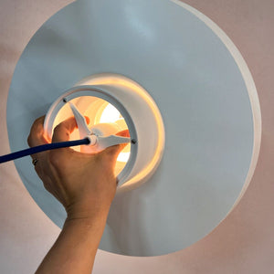 Lamellenlampe Modell Verona weiß von Svend Middelboe für Thorn
