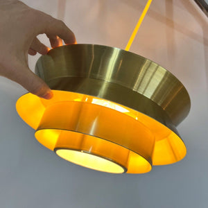 Lamellenlampe gold gelb von Carl Thore