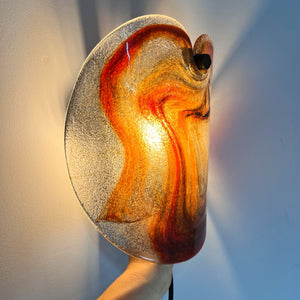 Set: 2x Wandlampe orange Glas von Per Lütken für Holmegaard