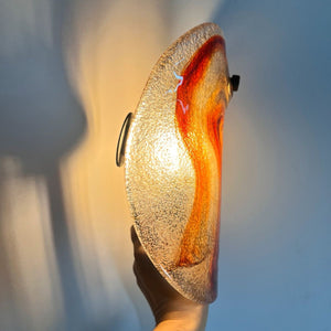 Set: 2x Wandlampe orange Glas von Per Lütken für Holmegaard