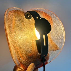 Set: 2x Wandlampe orange Glas von Per Lütken für Holmegaard