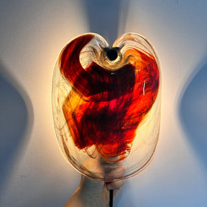 Set: 2x Wandlampe orange Glas von Per Lütken für Holmegaard