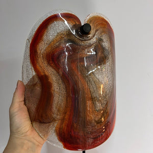 Set: 2x Wandlampe orange Glas von Per Lütken für Holmegaard