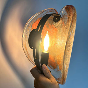 Set: 2x Wandlampe orange Glas von Per Lütken für Holmegaard