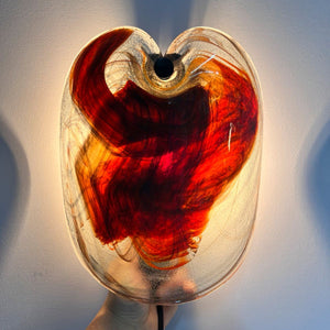 Set: 2x Wandlampe orange Glas von Per Lütken für Holmegaard