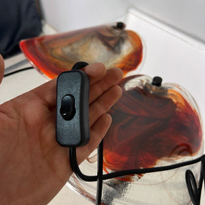 Set: 2x Wandlampe orange Glas von Per Lütken für Holmegaard