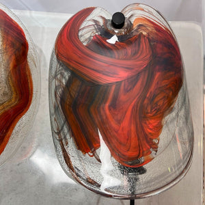 Set: 2x Wandlampe orange Glas von Per Lütken für Holmegaard