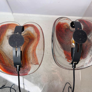 Set: 2x Wandlampe orange Glas von Per Lütken für Holmegaard