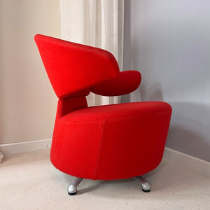 Drehsessel rot von Aki Toshiyuki Kita für Cassina