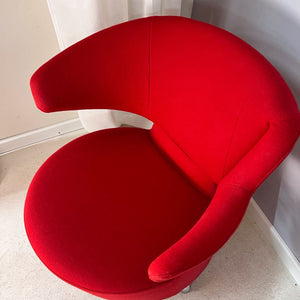 Drehsessel rot von Aki Toshiyuki Kita für Cassina