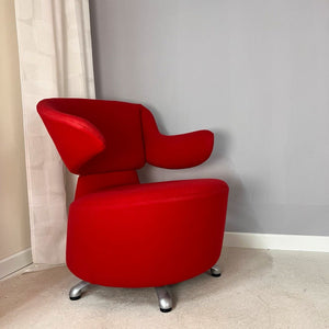 Drehsessel rot von Aki Toshiyuki Kita für Cassina