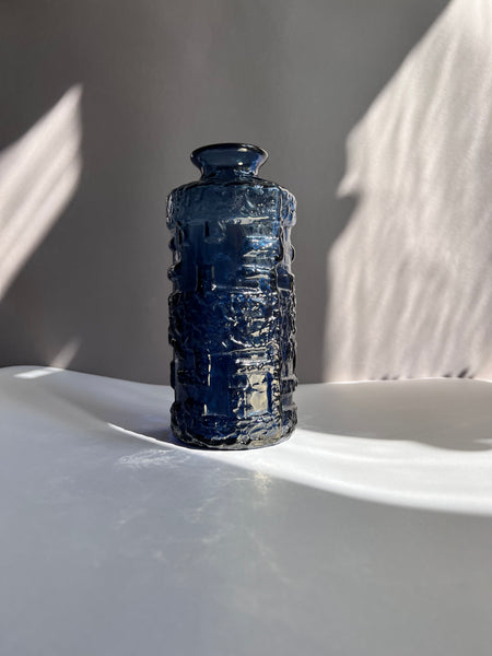 Göte Augustsson für Ruda Glasbruk Vase in blau