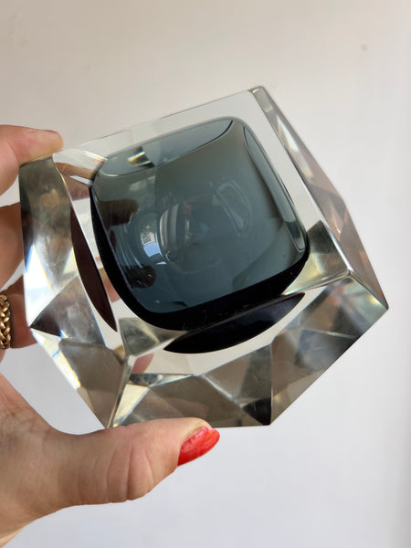 "Grey Diamond" Schale aus Kristallglas