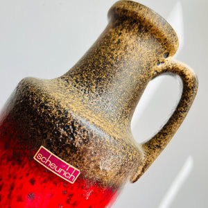 Vase rot braun von Scheurich West Germany