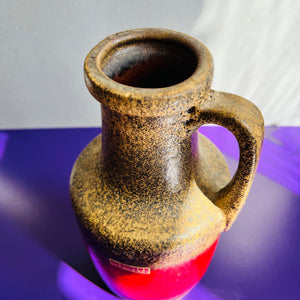 Vase rot braun von Scheurich West Germany