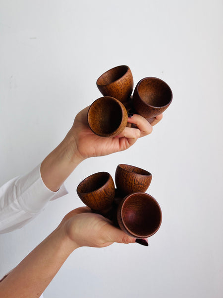 "Thomas" Set Teak-Eierbecher