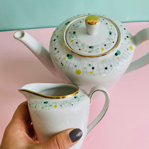 Set: Kaffeekanne & Kännchen Dotty von Kahla Porzellanfabrik