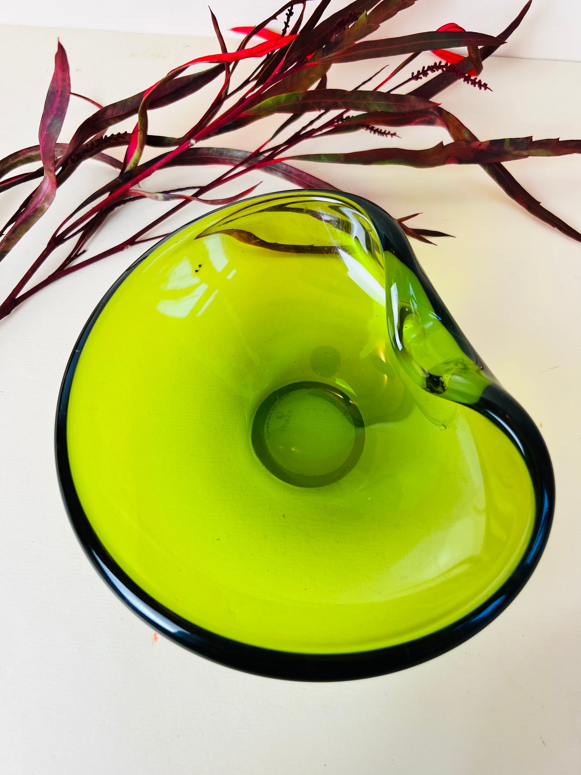 Schale grün von Holmegaard