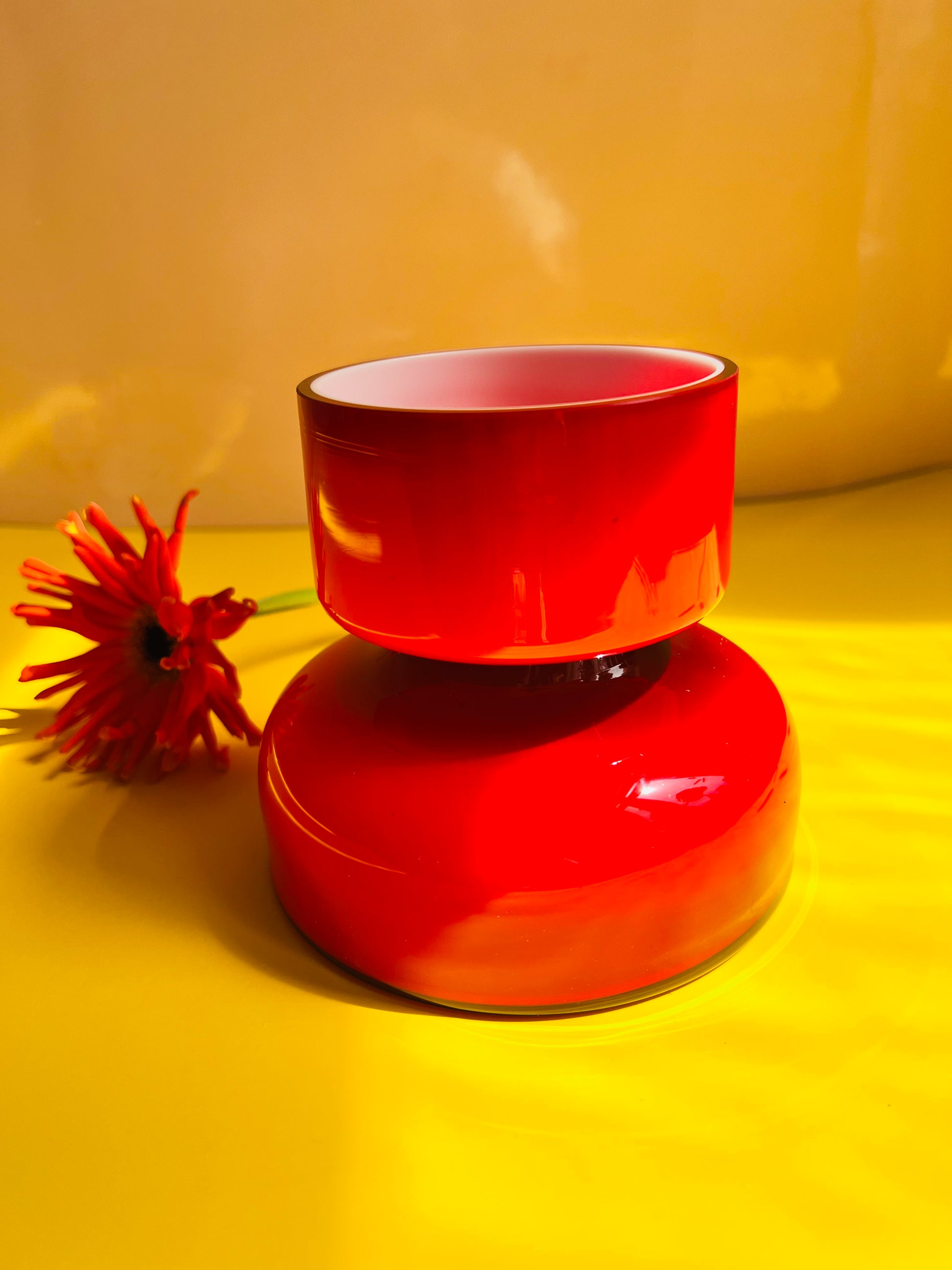 Vase Gloria rot von Holmegaard