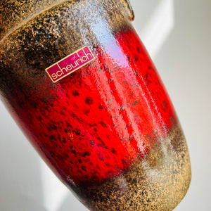 Vase rot braun von Scheurich West Germany
